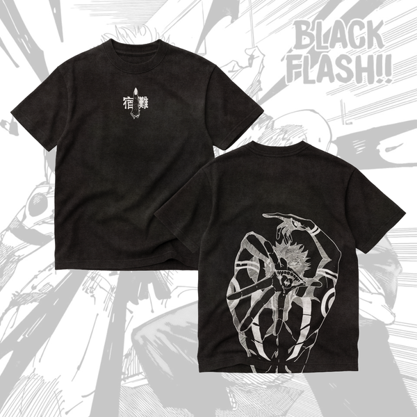 Camiseta “Black Flash – Sukuna” (Jujutsu Kaisen)